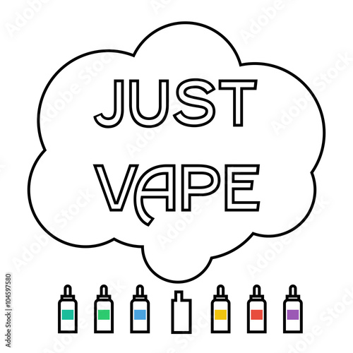 electronic cigarette with liquid and cloud vaping