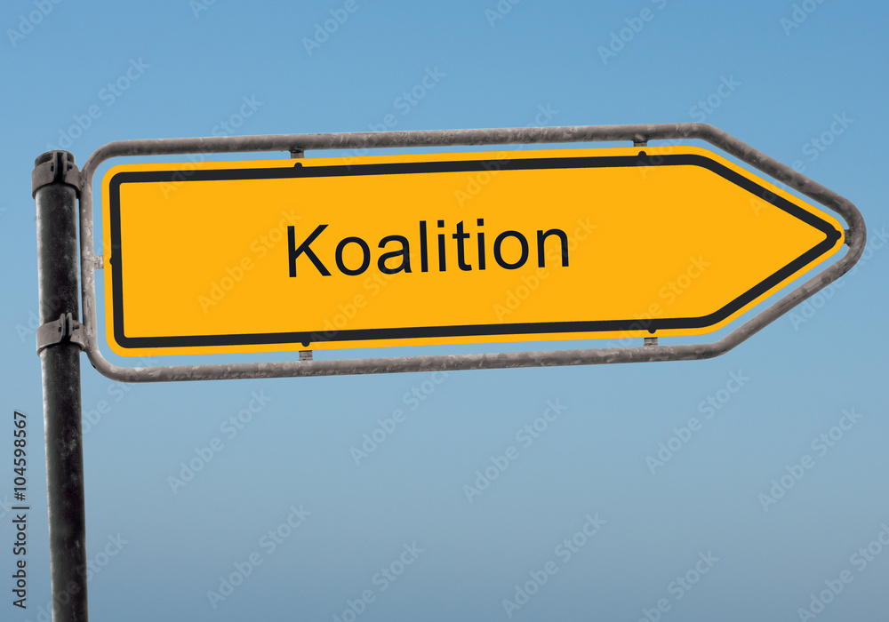 Schild 38 - Koalition