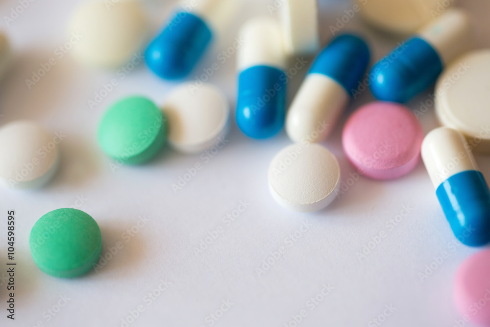 Colorful pills. Colorful pills.