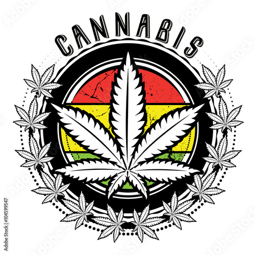 marijuana cannabis leaf symbol design stamps vector illustration