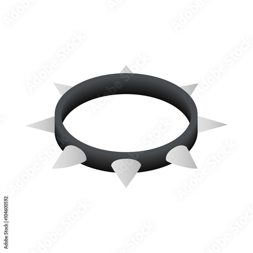 Leather fetish collar icon, isometric 3d style
