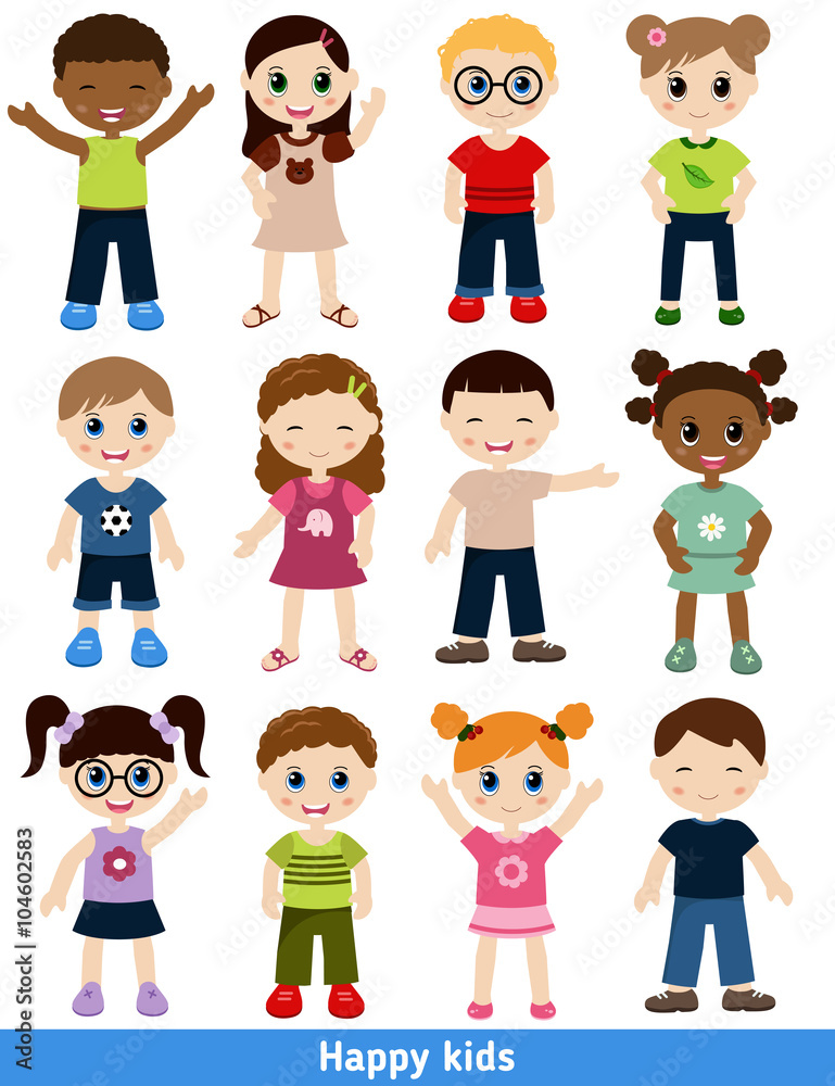 Set of different kids Set of different kids