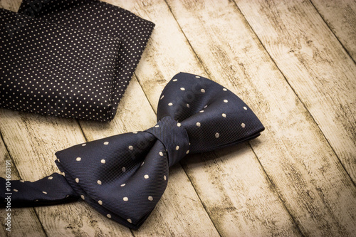 Bow tie and handkerchief
