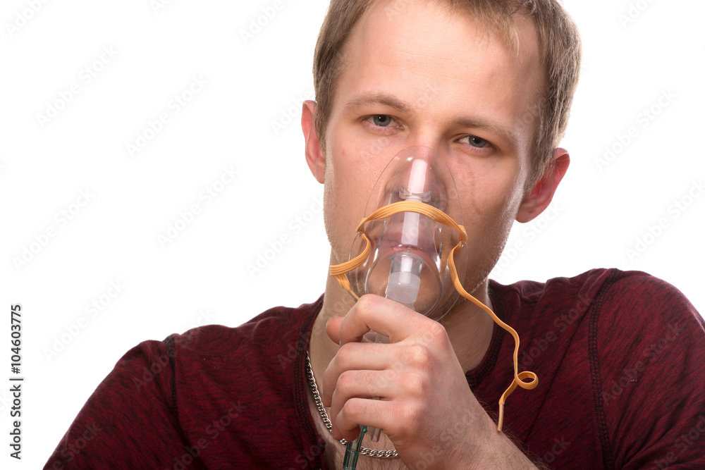 Man with inhaler Stock Photo | Adobe Stock