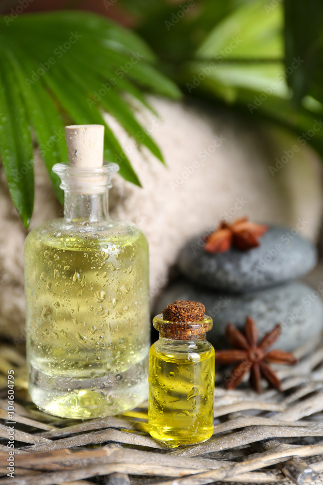 Essential oil for aromatherapy, close up