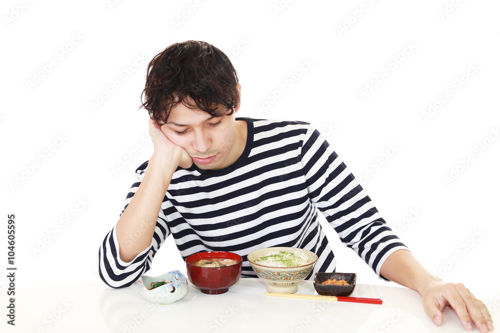 食欲不振の男性 食欲不振の男性