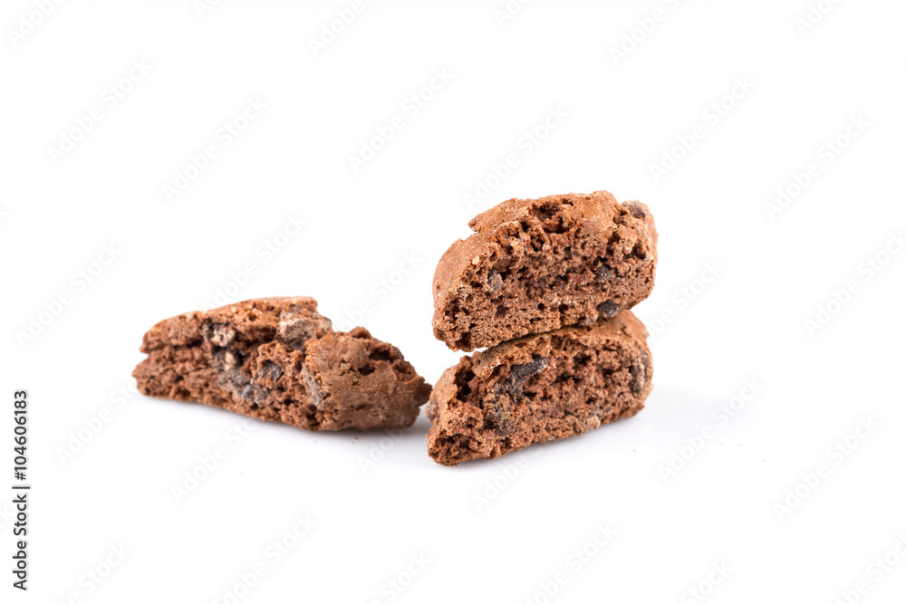 Cantucci with chocolate pieces Cantucci with chocolate pieces