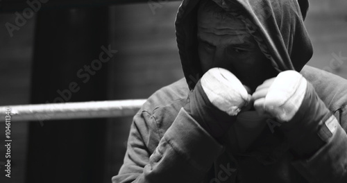 Fighting preparation. Cropped shot of a ripped fighter wrapping