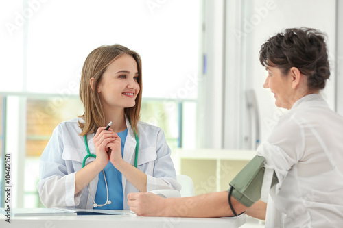 Doctor and patient in office