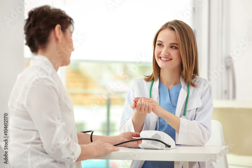 Doctor and patient in office