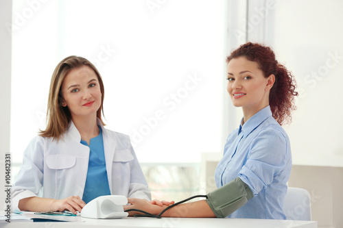 Doctor and patient in office