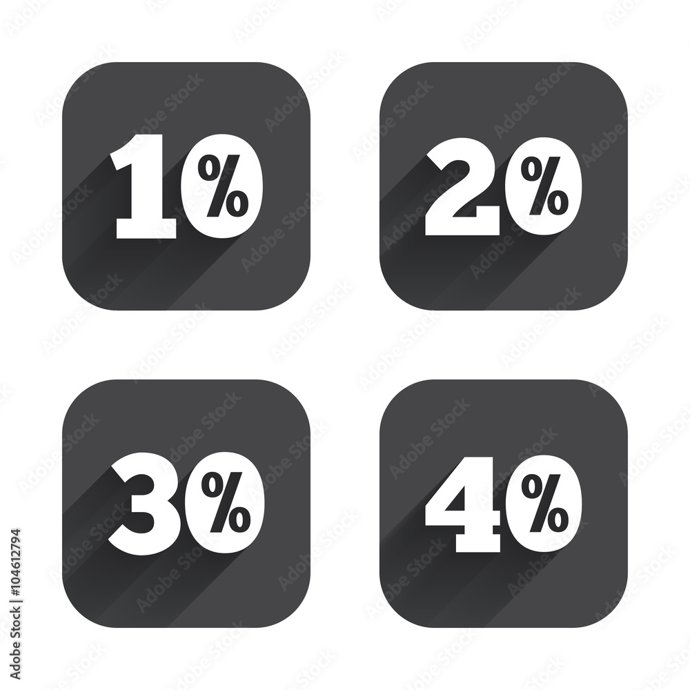 Sale discount icons. Special offer price signs. Sale discount icons. Special offer price signs.
