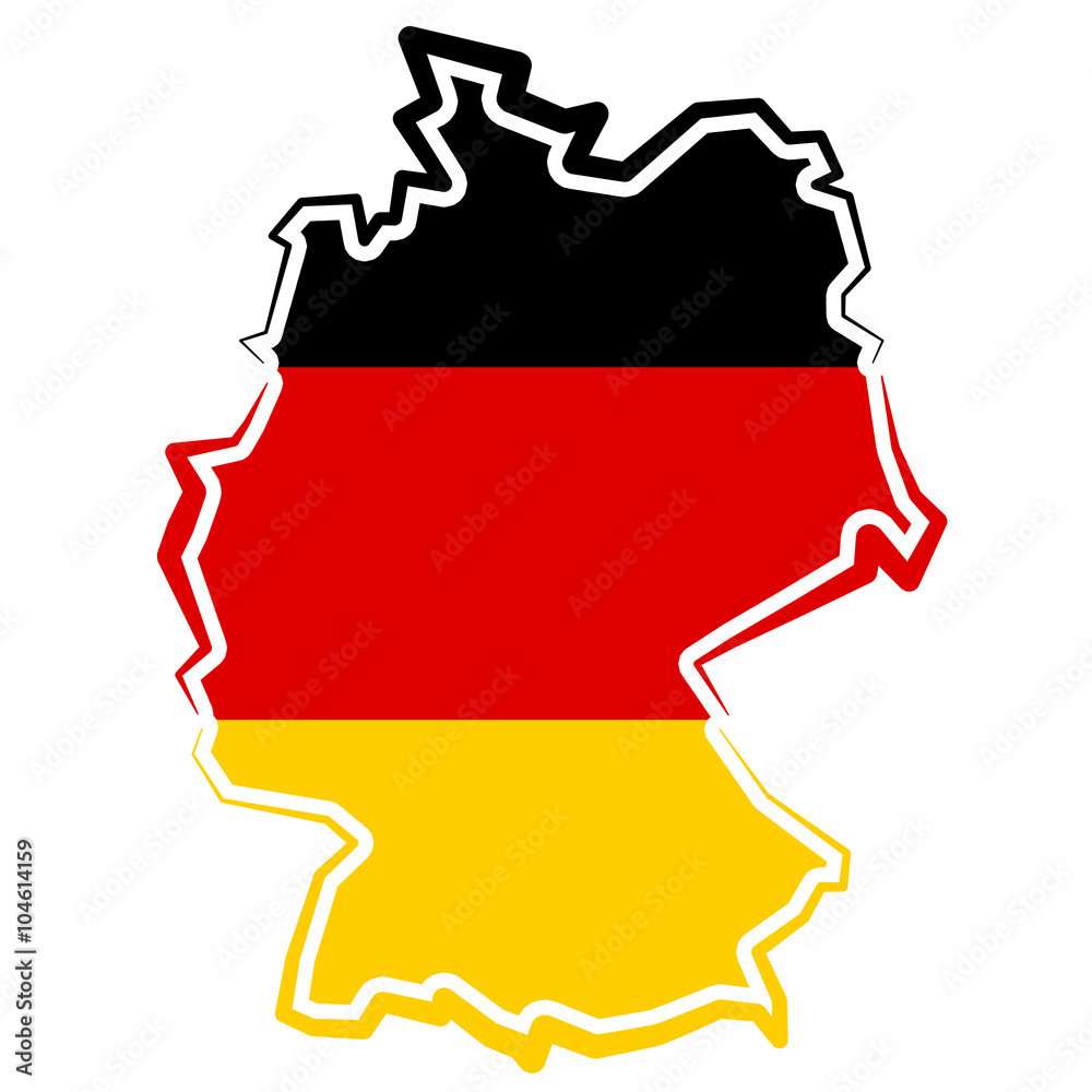 Deutschland Karte - obrazy, fototapety, plakaty 