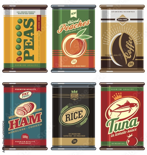 Vintage food cans