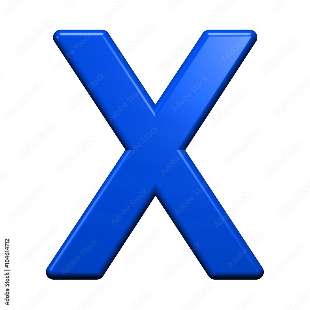 One letter from blue alphabet set, isolated on white. Computer generated 3D photo rendering. One letter from blue alphabet set, isolated on white. Computer generated 3D photo rendering.