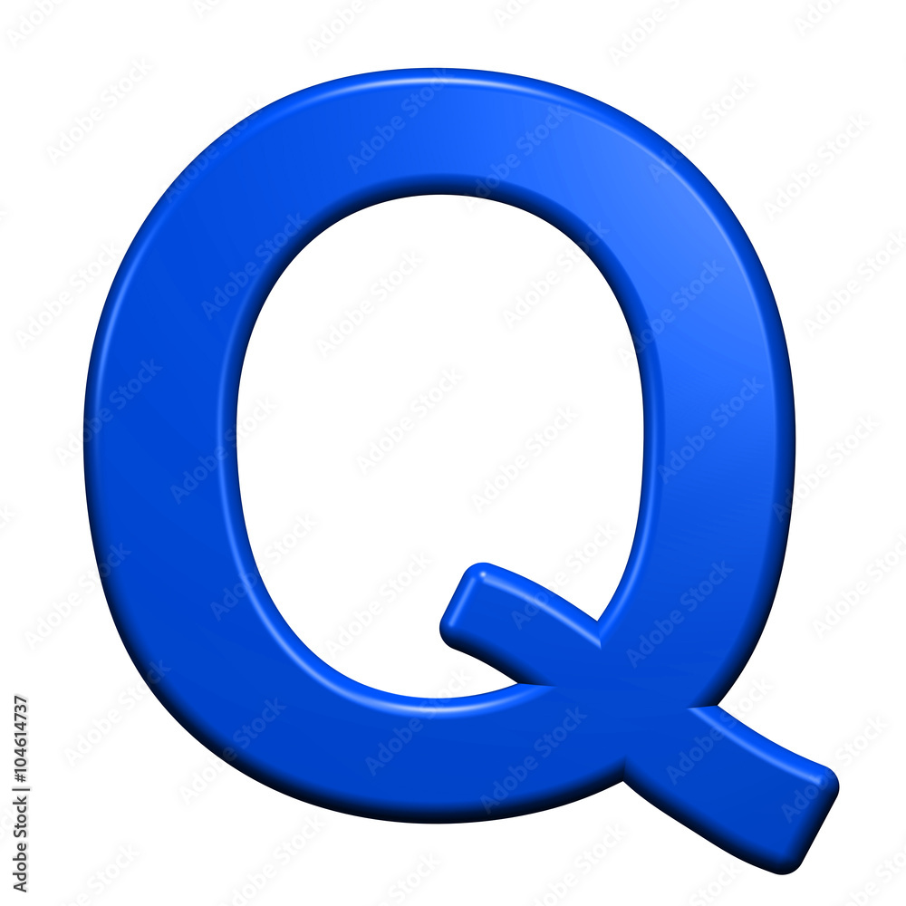 One letter from blue alphabet set, isolated on white. Computer generated 3D photo rendering. One letter from blue alphabet set, isolated on white. Computer generated 3D photo rendering.