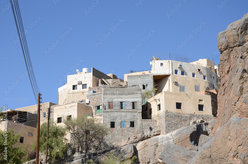 Urban street scene in Oman