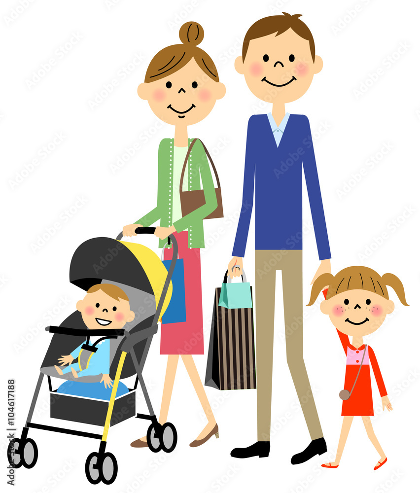 家族でショッピング