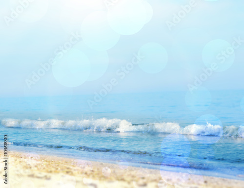 Fototapeta Naklejka Na Ścianę i Meble -  Sea water with sunbeams as background