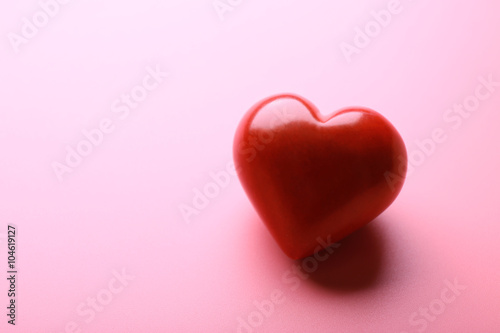 Valentines Heart on pink background