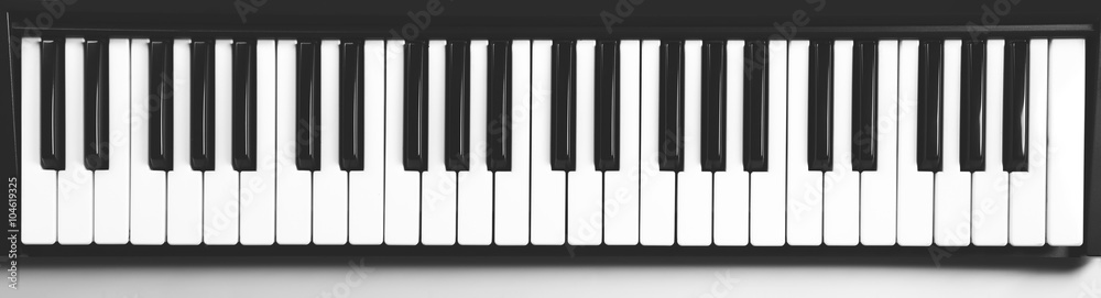 Fototapeta Keyboard of synthesizer closeup