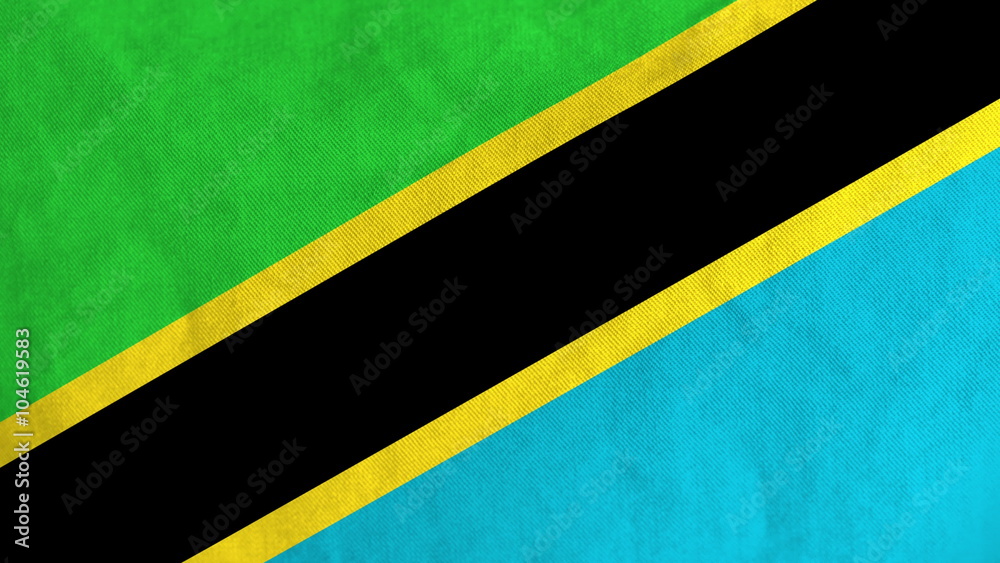 Tanzanian flag waving in the wind (full frame footage in 4K UHD resolution). Tanzanian flag waving in the wind (full frame footage in 4K UHD resolution).