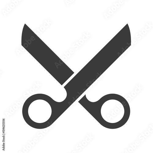 The scissors icon. Barbershop symbol