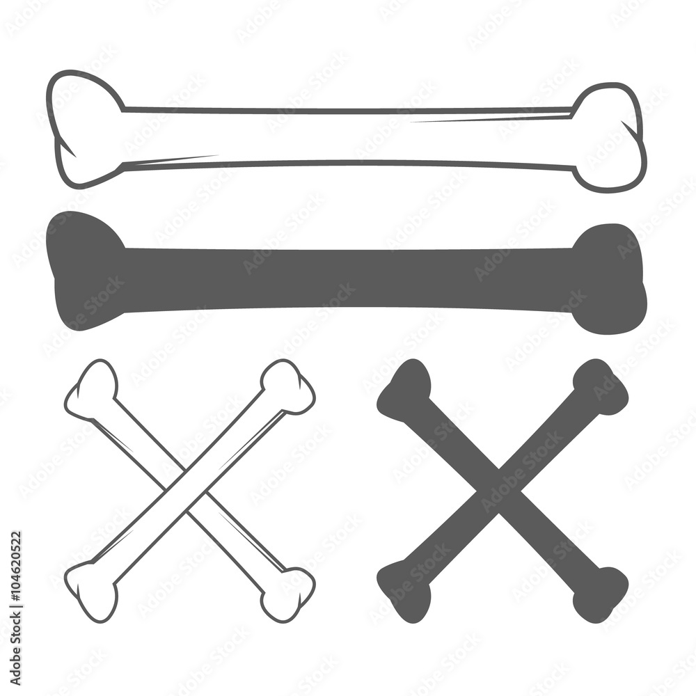Cartoon Dog Bone. Vector Illustration Cartoon Dog Bone. Vector Illustration