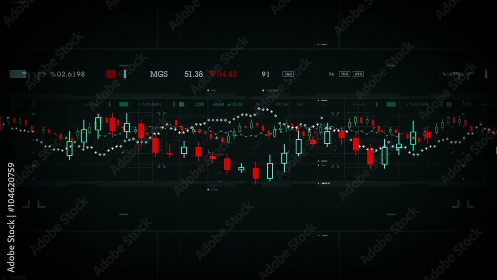 Financial Data Dolly - Financial data developing over time. Available in multiple colors. Loops seamlessly.