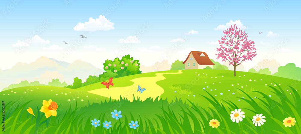 Fototapeta premium Spring countryside