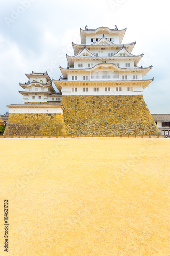Himeji Jo Castle Base Courtyard Clouds Straight V photo