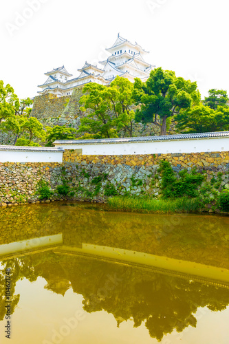 Himeji Jo Castle Sangoku Moat Ramparts Reflection photo