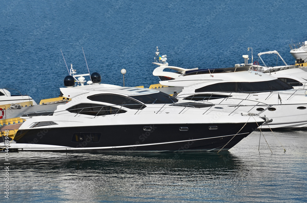 Motor yacht in jetty