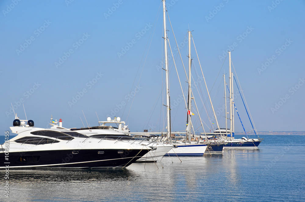 Motor yacht in jetty