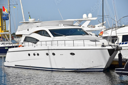 Motor yacht in jetty