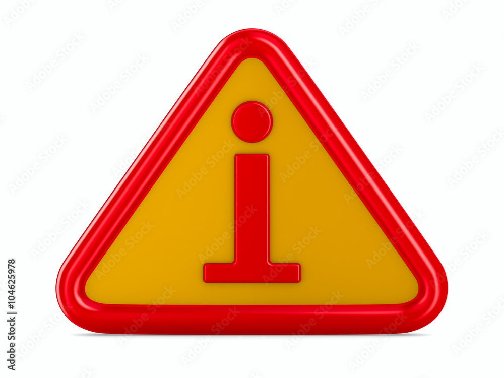 symbol information on white background. Isolated 3D image symbol information on white background. Isolated 3D image