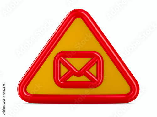 envelope traffic sign on wh...
