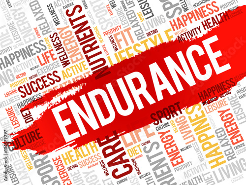 ENDURANCE word cloud, fitness, sport, health concept