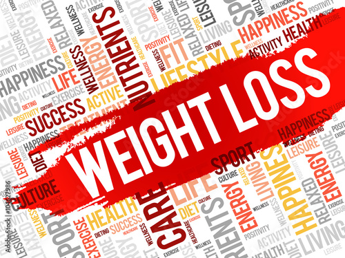 WEIGHT LOSS word cloud, fitness, sport, health concept