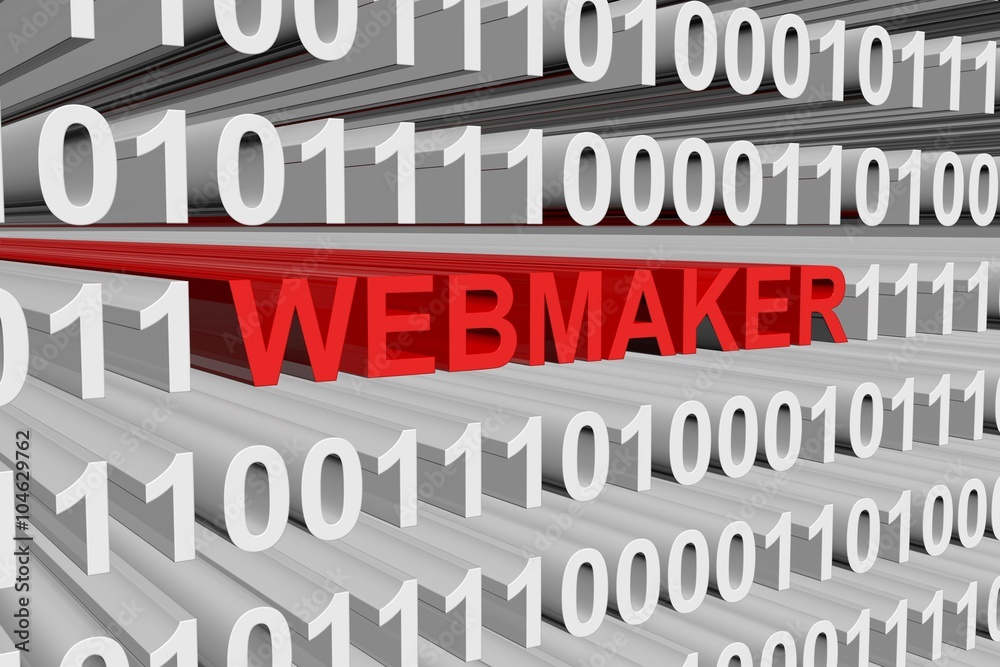 WEBMAKER is presented in the form of binary code WEBMAKER is presented in the form of binary code