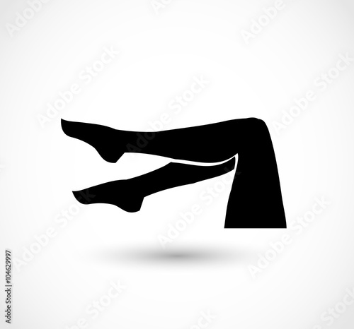 Woman legs icon vector