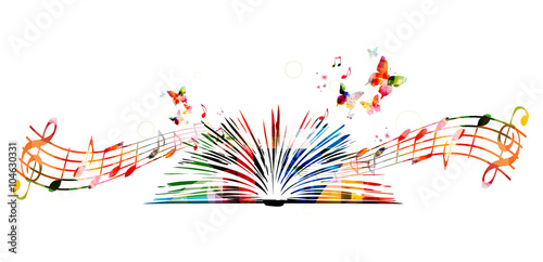 Colorful book with butterflies