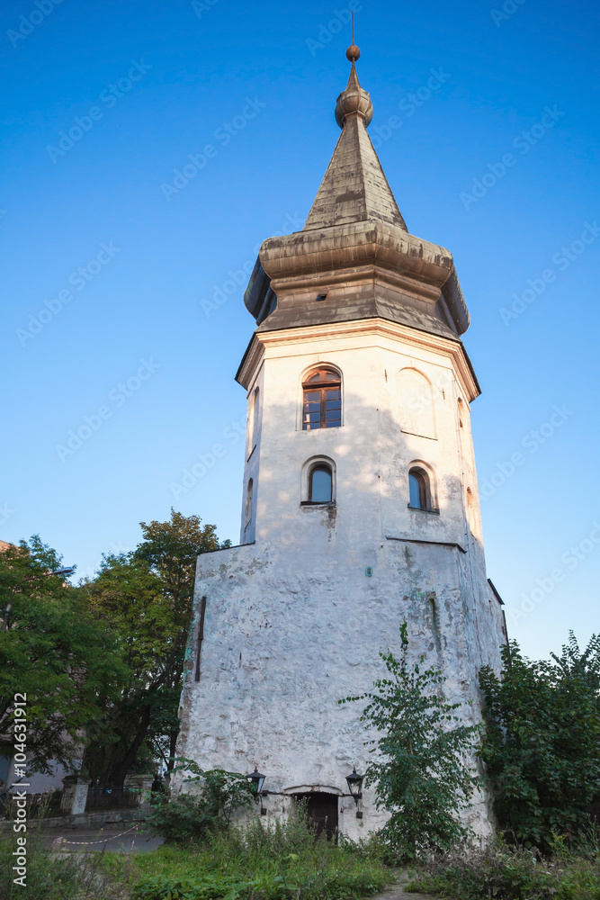 Obraz premium Vyborg sightseeing. Ancient Town Hall Tower