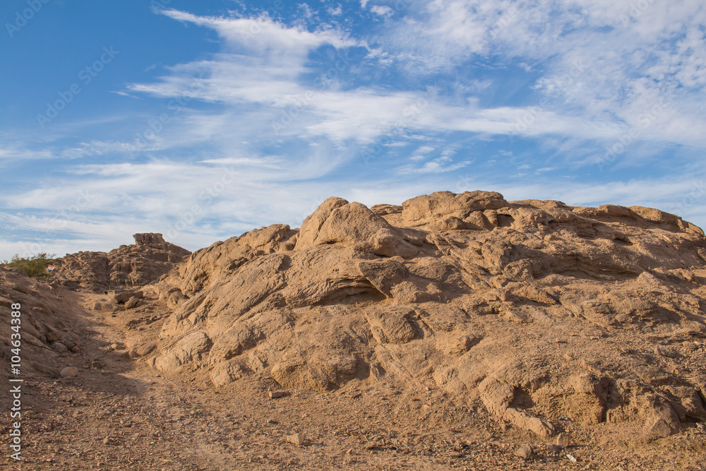 Rock in the desert in Egypt