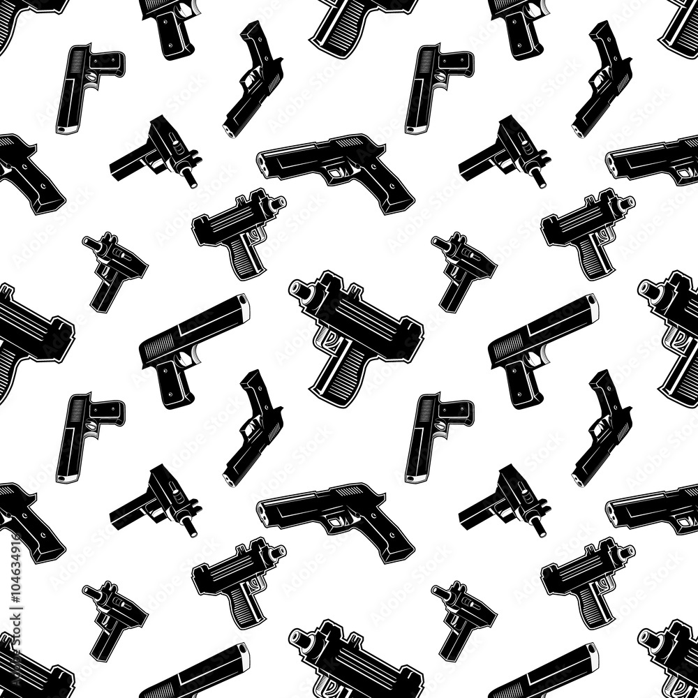 Seamless pattern with guns. Seamless pattern with guns.