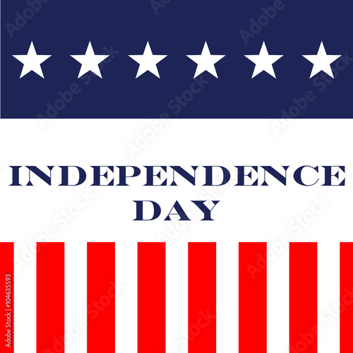 Icono plano INDEPENDENCE DAY sobre bandera de USA #1