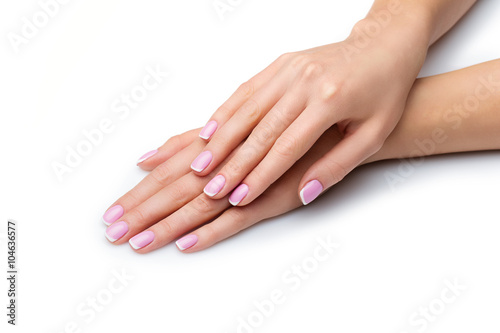 Woman hands with french manicure © svetography
