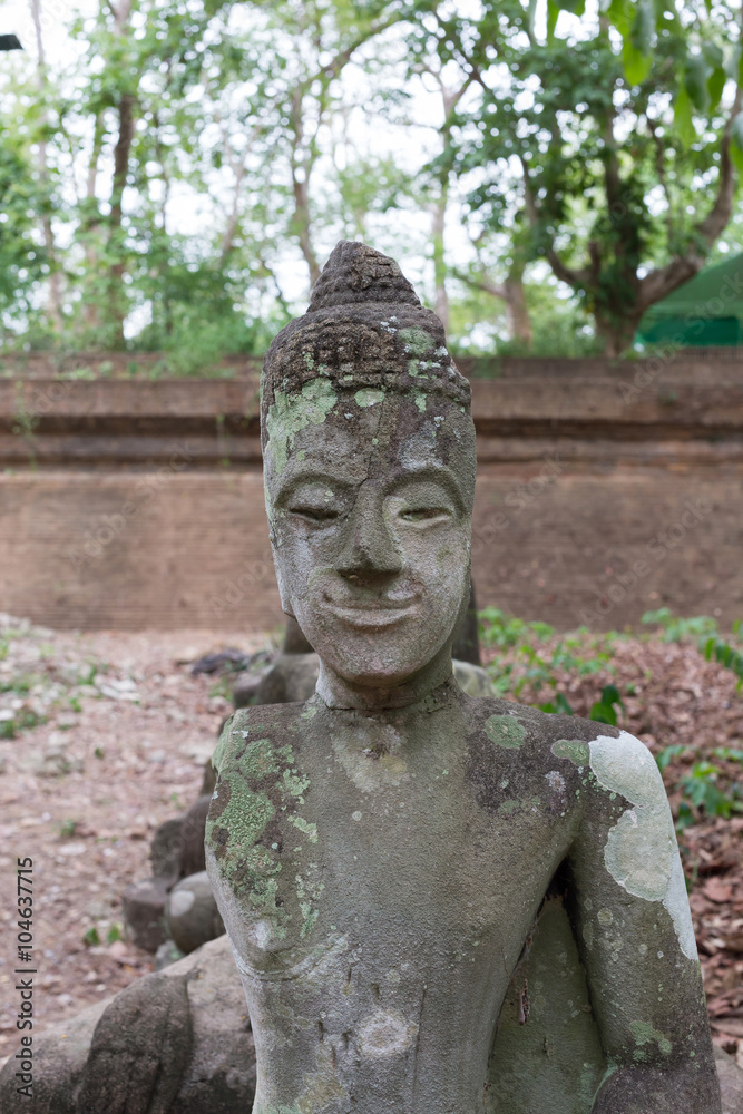 buddha statue in wat umong, chiang mai, travel thai temple