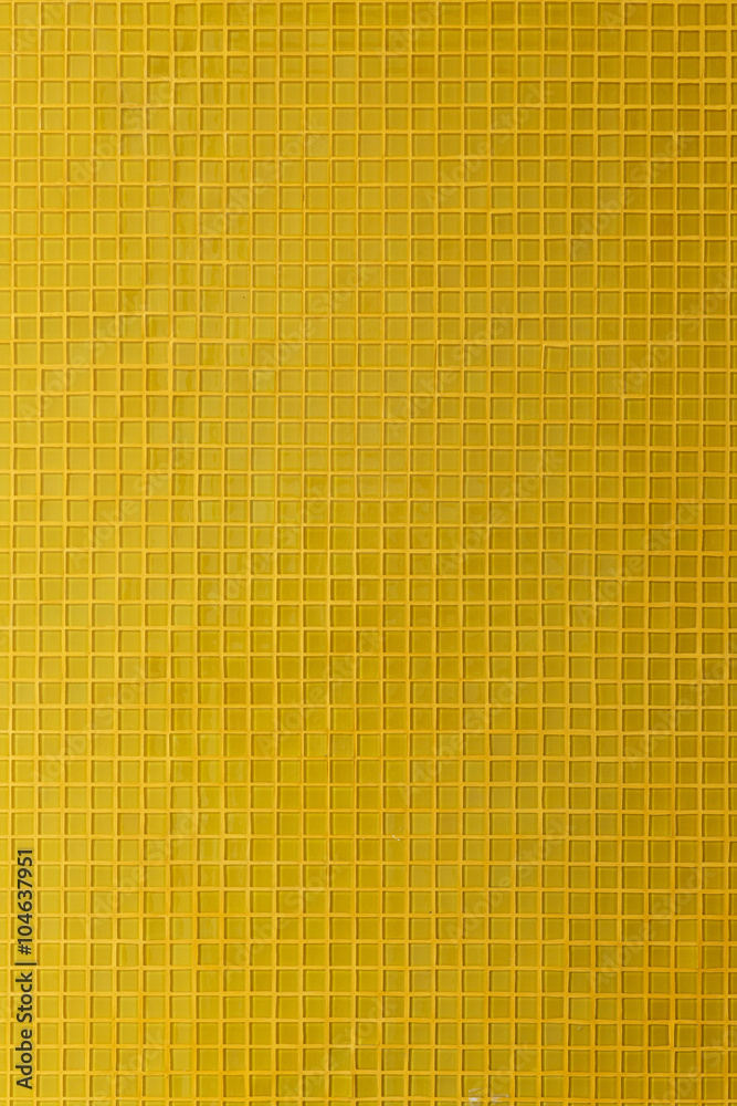 yellow mosaic tile decoration wall room background Stock Photo | Adobe