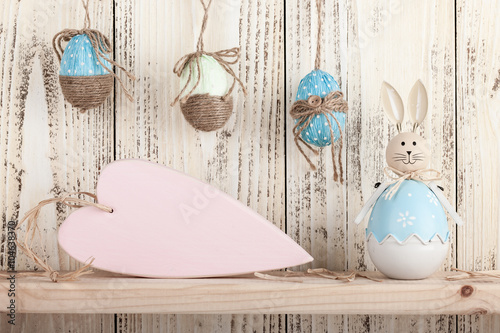 Easter eggs, Easter bunny and heart